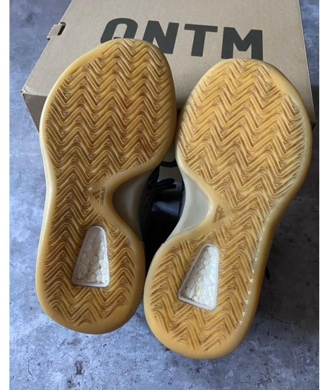 ADIDAS YEEZY Коричневые текстильные высокие кроссовки / кеды, фото 5