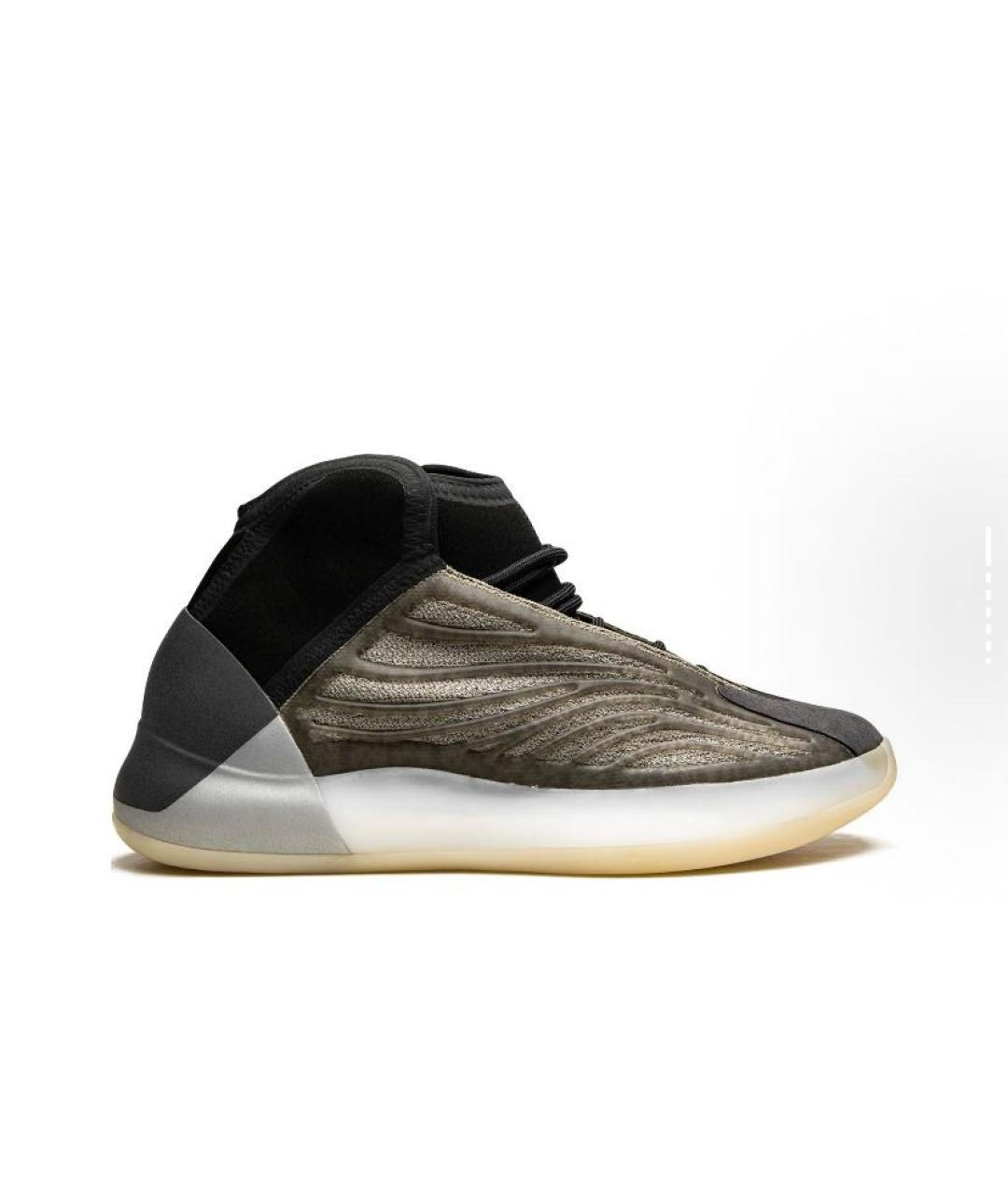 ADIDAS YEEZY Коричневые текстильные высокие кроссовки / кеды, фото 6