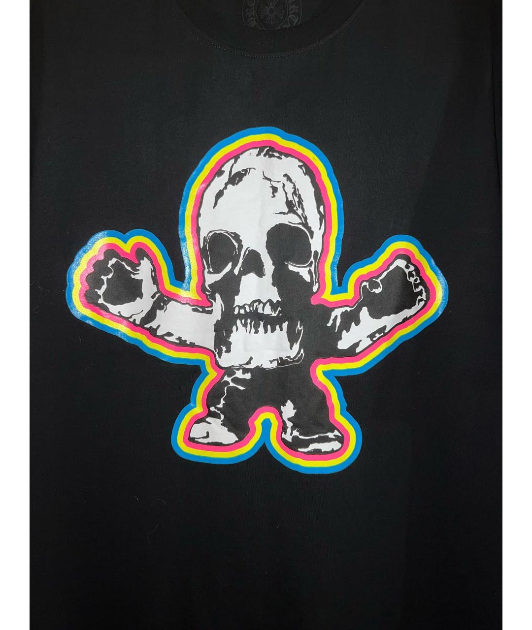 CHROME HEARTS Черная хлопковая футболка, фото 4