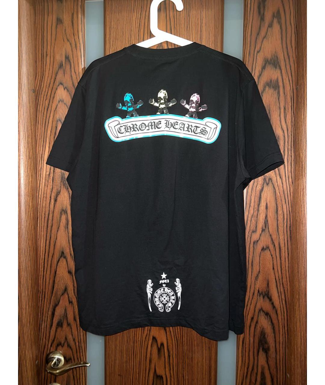 CHROME HEARTS Черная хлопковая футболка, фото 2