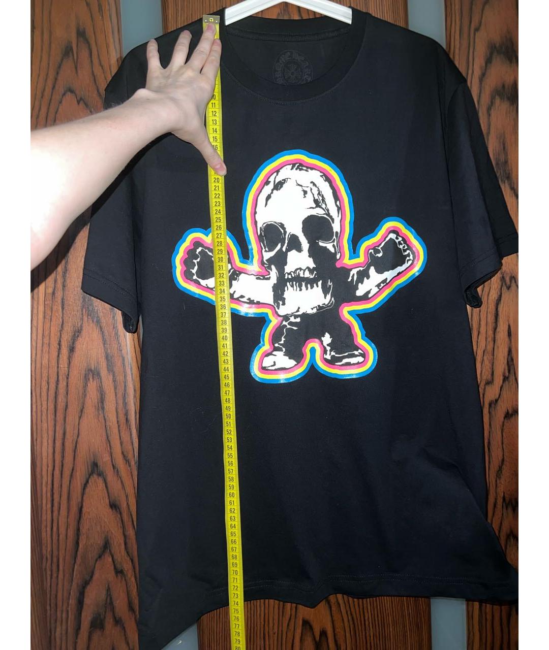 CHROME HEARTS Черная хлопковая футболка, фото 7