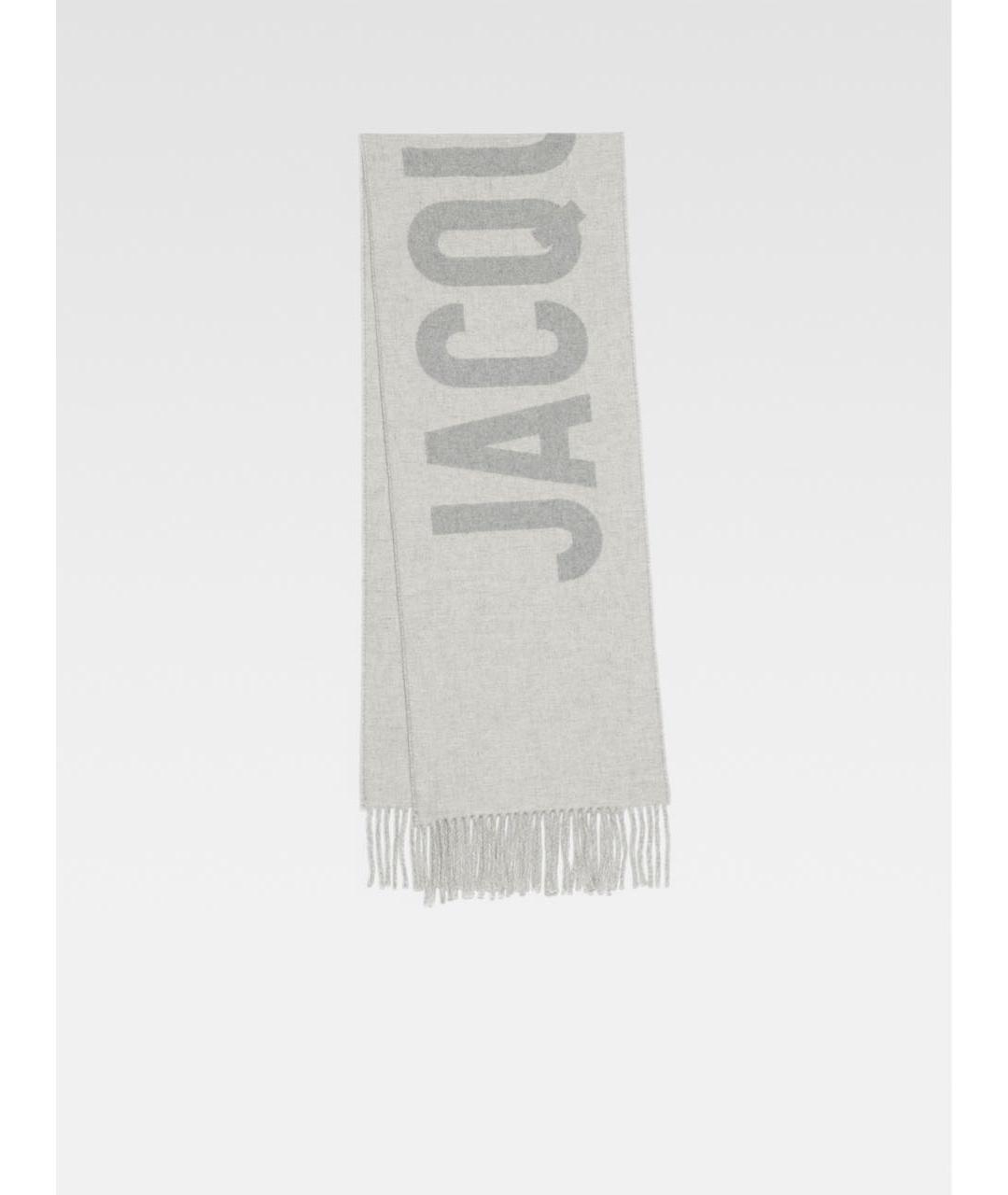 JACQUEMUS Серый шерстяной шарф, фото 4