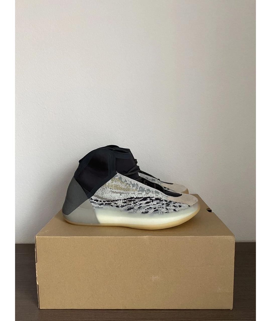 ADIDAS YEEZY Серые текстильные высокие кроссовки / кеды, фото 2