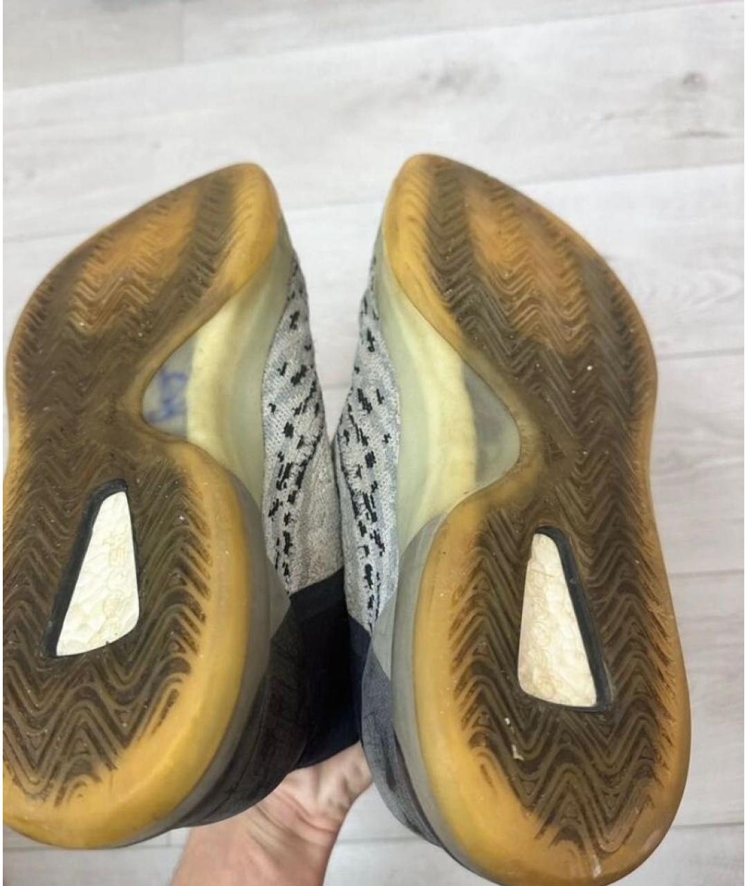 ADIDAS YEEZY Серые текстильные высокие кроссовки / кеды, фото 4