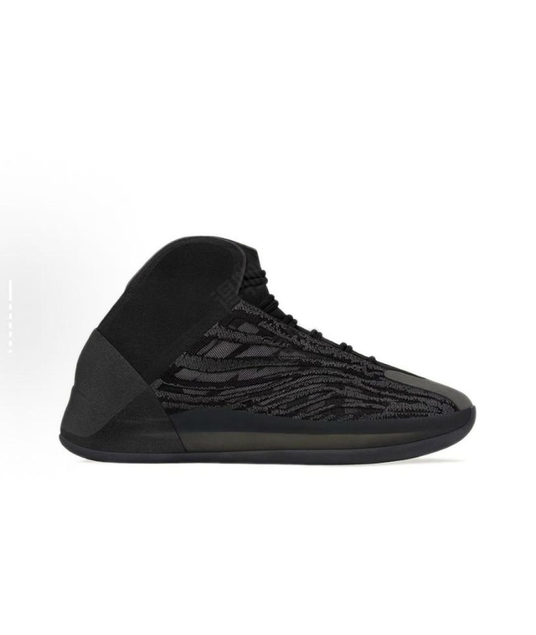 ADIDAS YEEZY Черные текстильные высокие кроссовки / кеды, фото 3