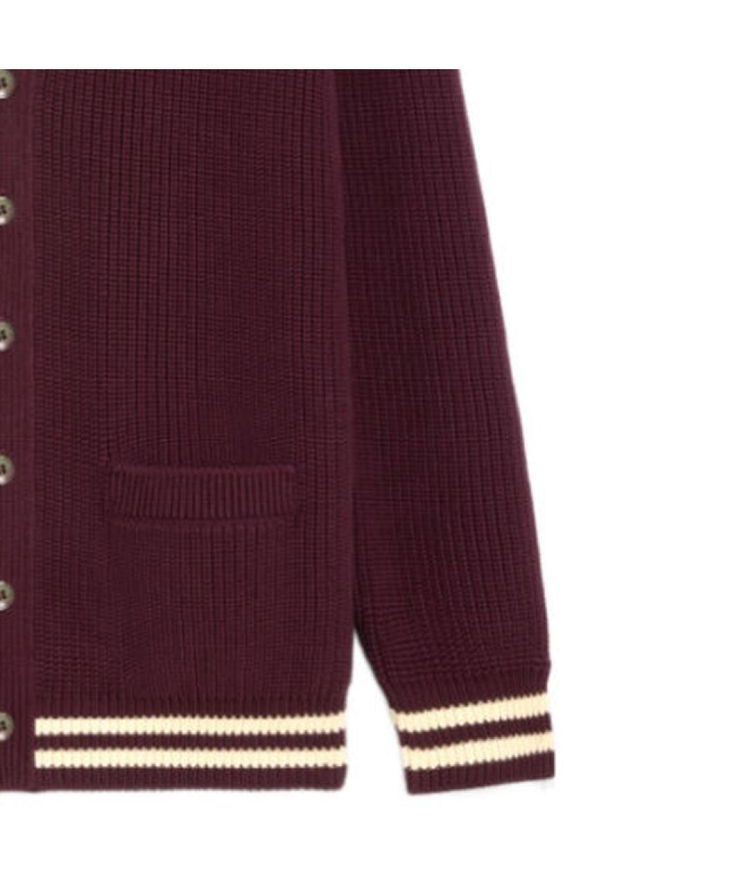 CELINE Бордовый хлопковый джемпер / свитер, фото 5
