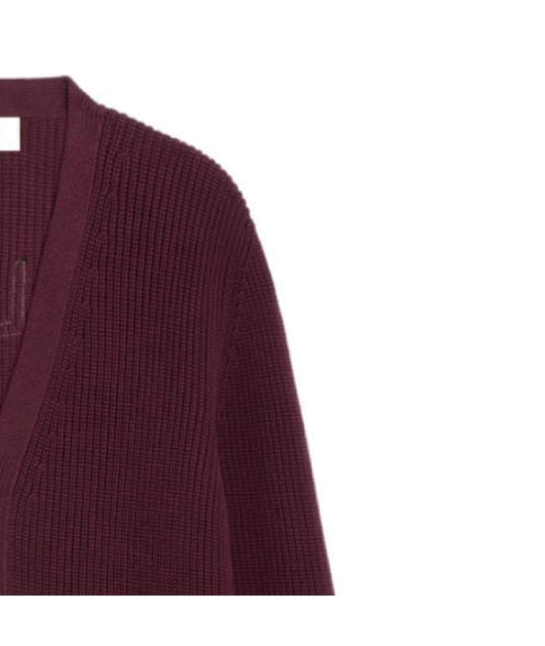 CELINE Бордовый хлопковый джемпер / свитер, фото 4