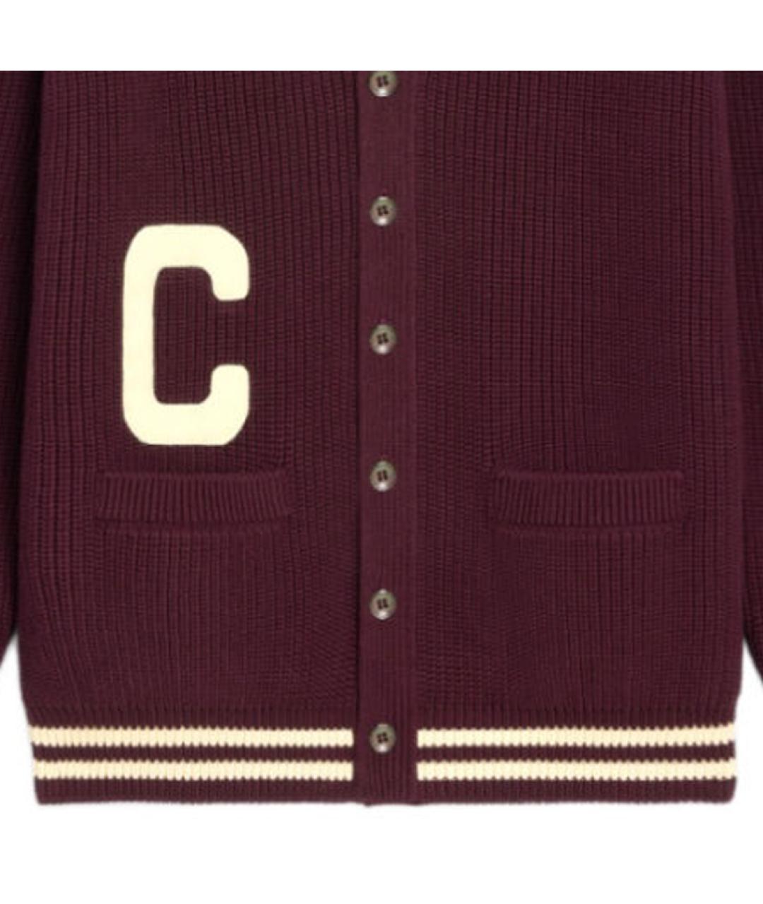 CELINE Бордовый хлопковый джемпер / свитер, фото 6