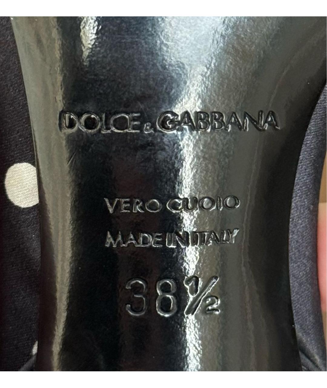 DOLCE&GABBANA Черные кожаные босоножки, фото 5