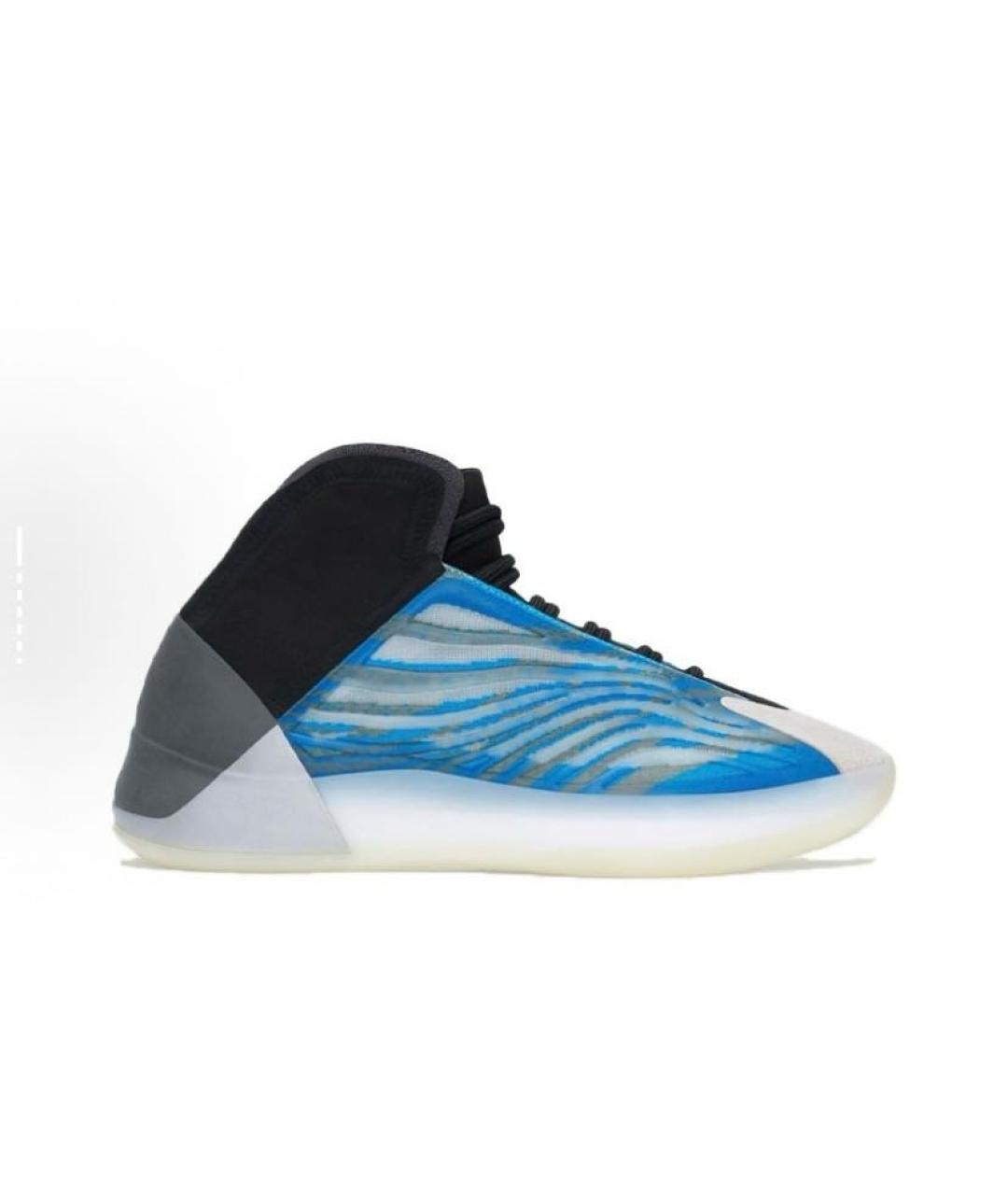 ADIDAS YEEZY Синие текстильные высокие кроссовки / кеды, фото 5