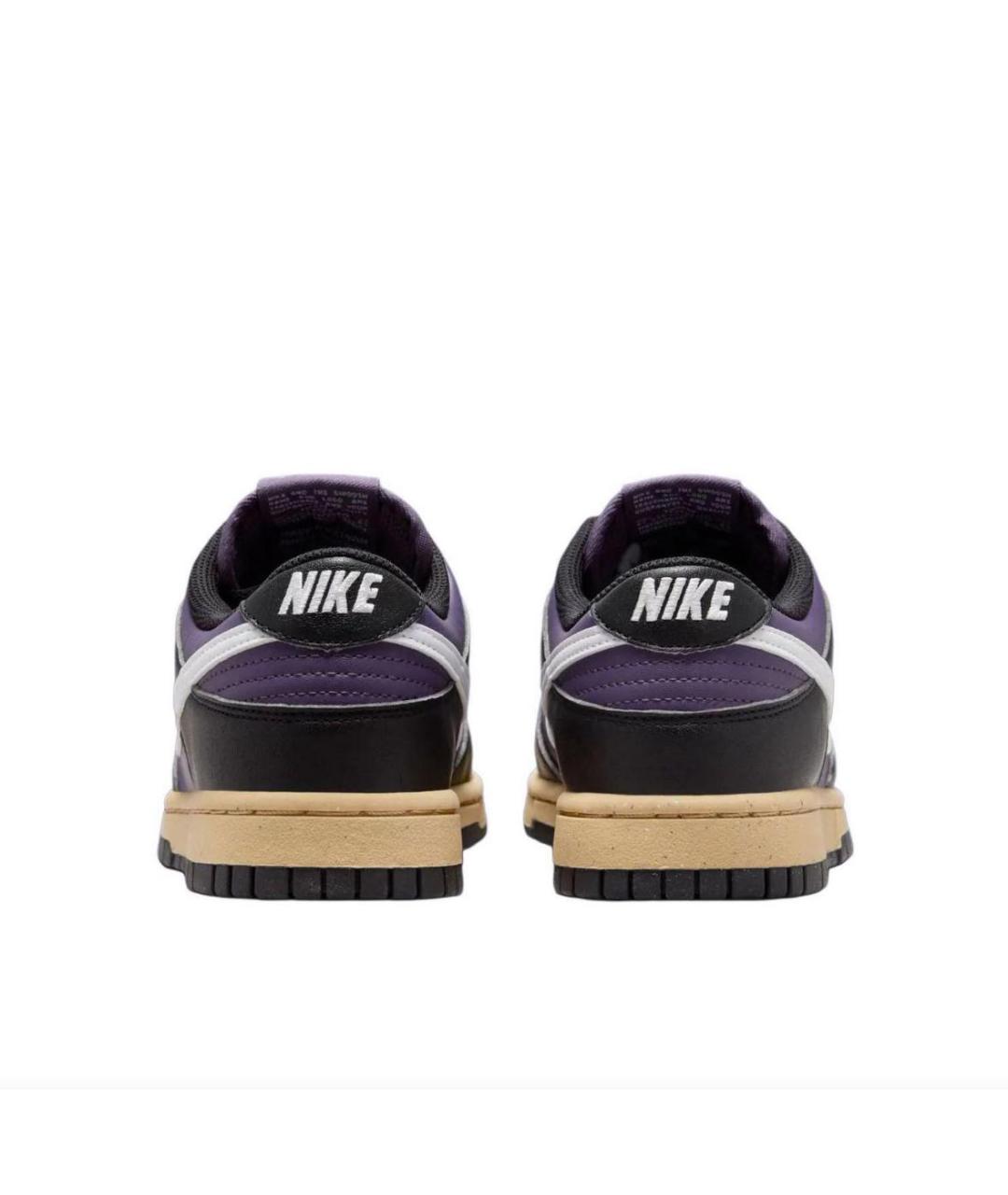 NIKE Фиолетовые кожаные низкие кроссовки / кеды, фото 4