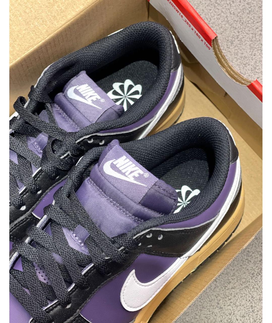 NIKE Фиолетовые кожаные низкие кроссовки / кеды, фото 7