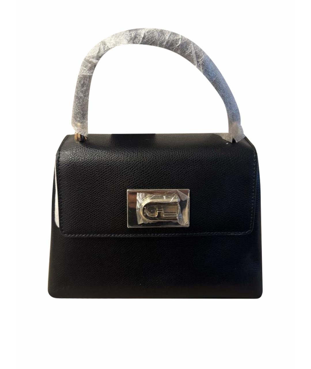 FURLA Черная кожаная сумка через плечо, фото 1