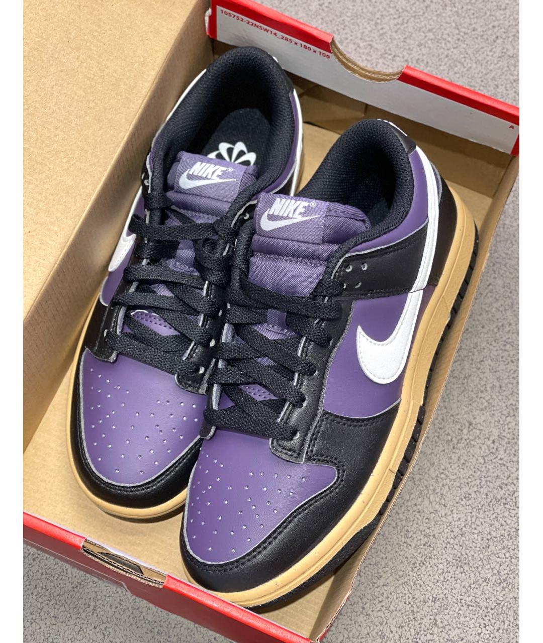NIKE Черные кожаные низкие кроссовки / кеды, фото 7