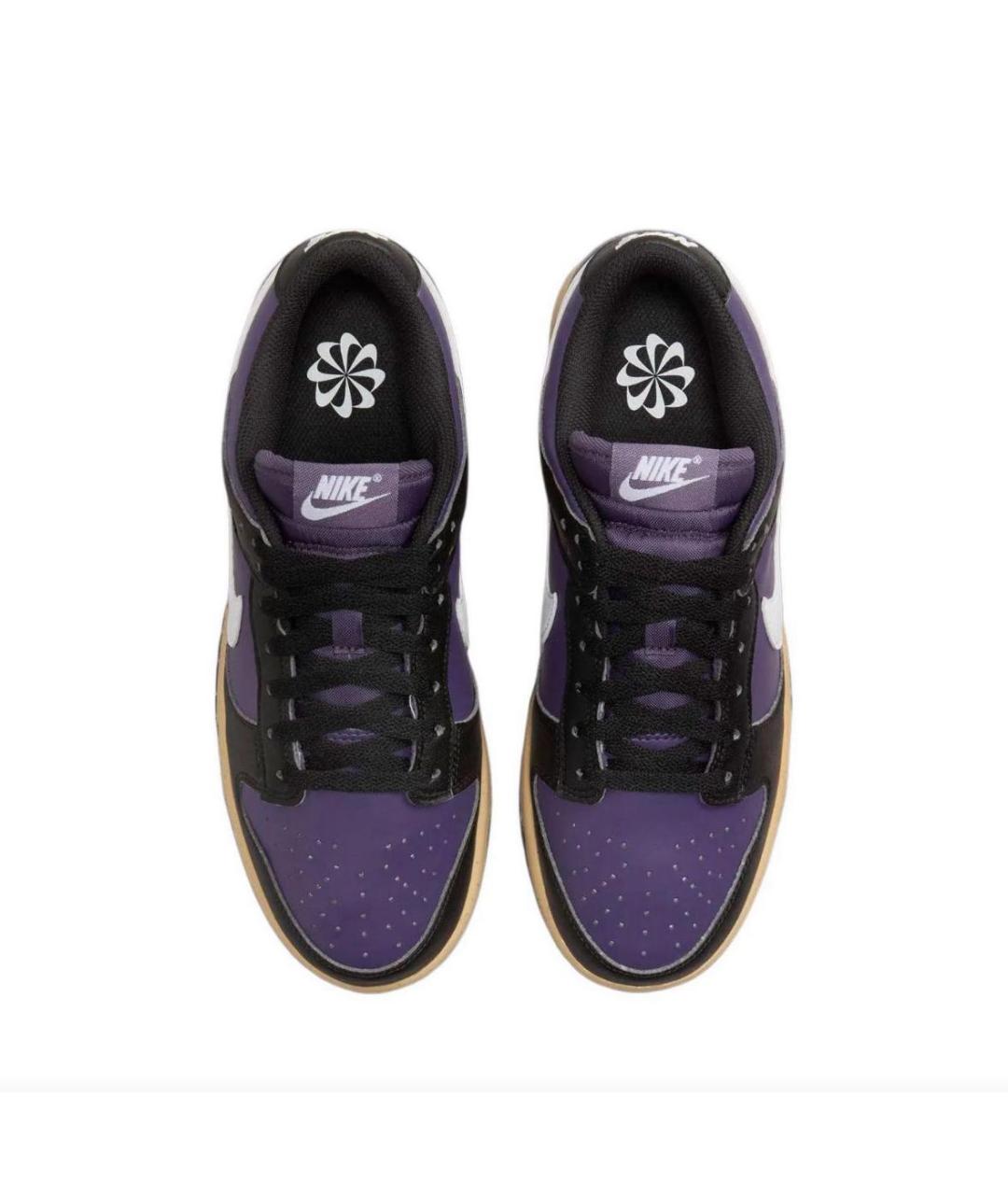 NIKE Черные кожаные низкие кроссовки / кеды, фото 3