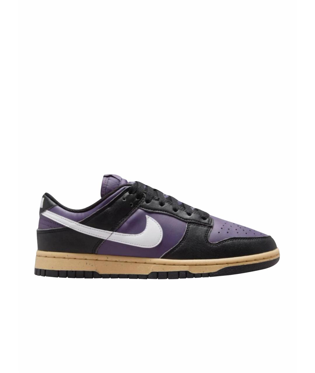 NIKE Черные кожаные низкие кроссовки / кеды, фото 1