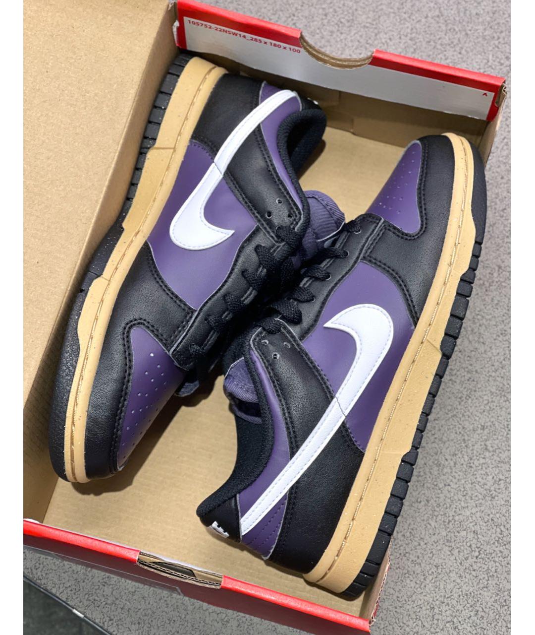 NIKE Черные кожаные низкие кроссовки / кеды, фото 5