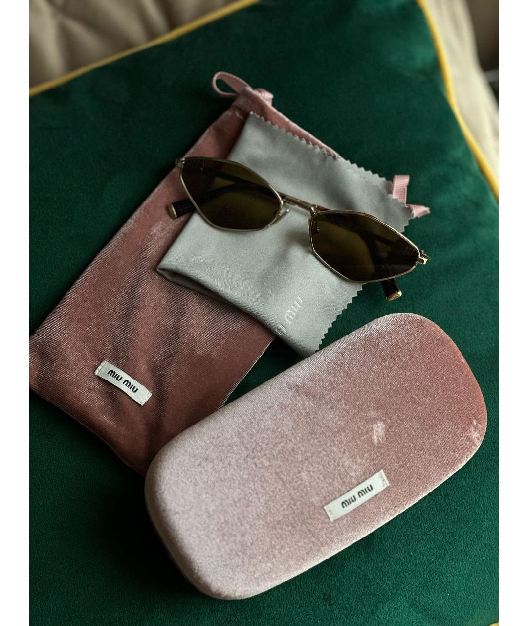 MIU MIU Коричневые солнцезащитные очки, фото 4