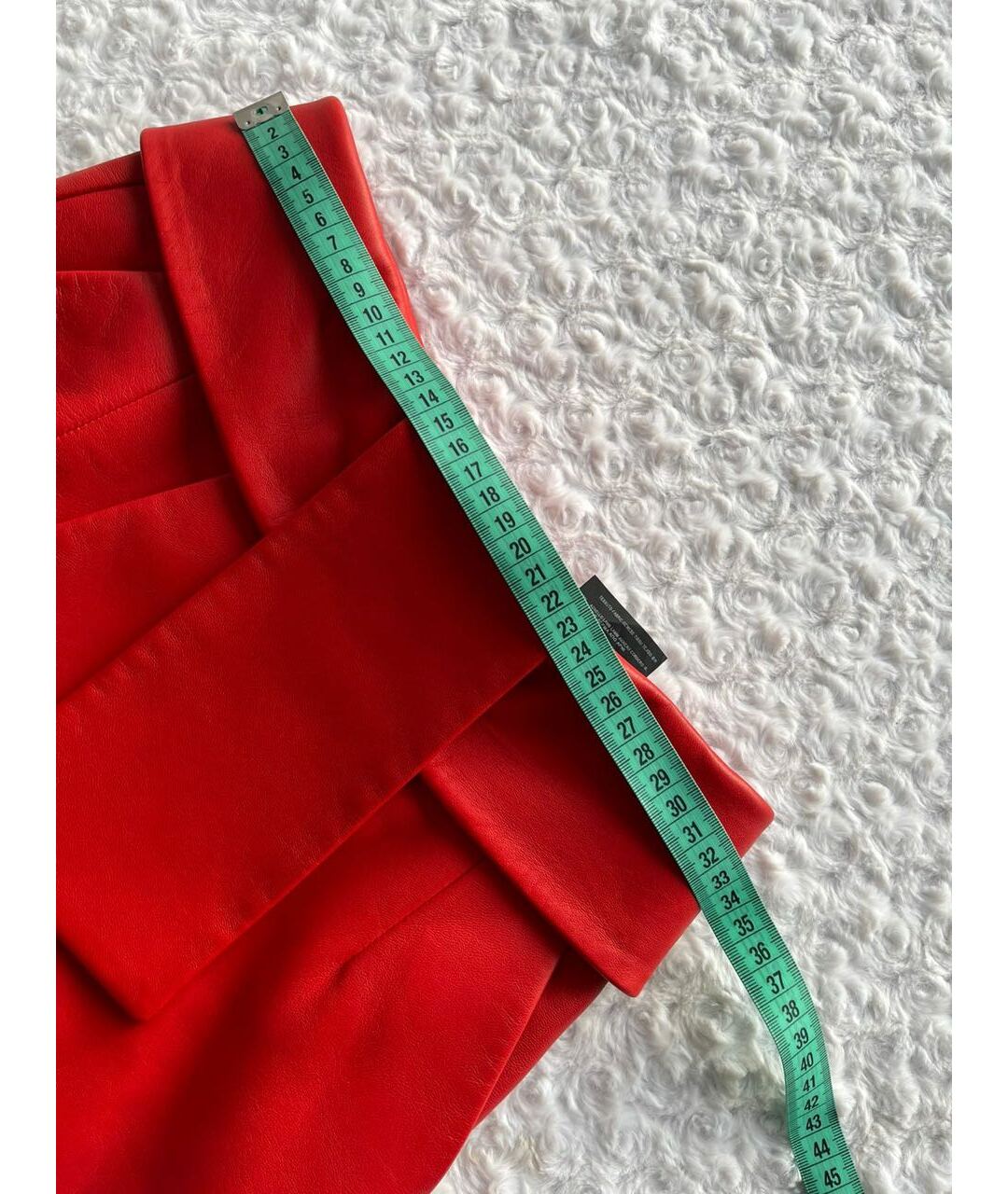 BALENCIAGA Красная кожаная юбка миди, фото 6