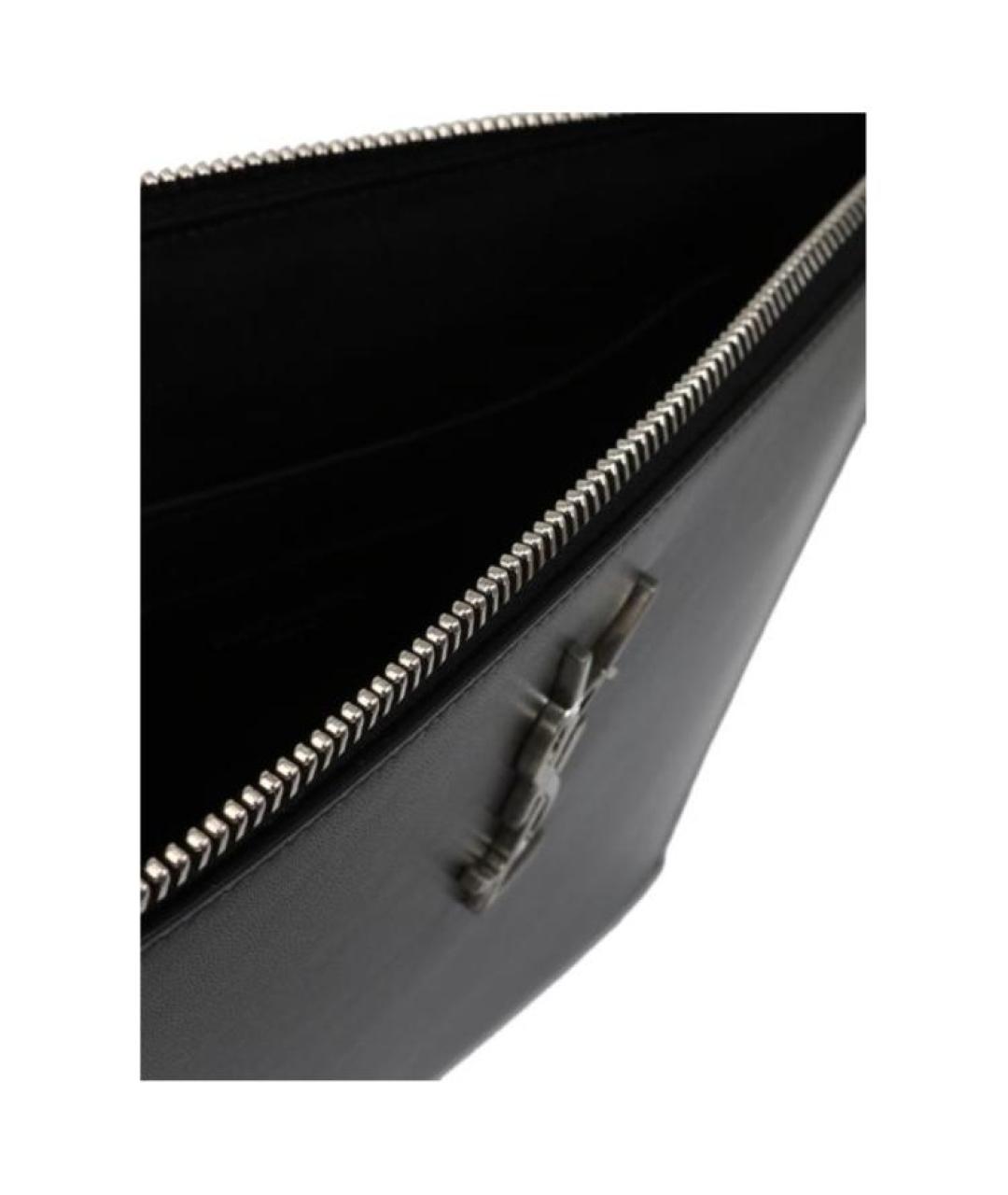 SAINT LAURENT Черная кожаная папка для документов, фото 6