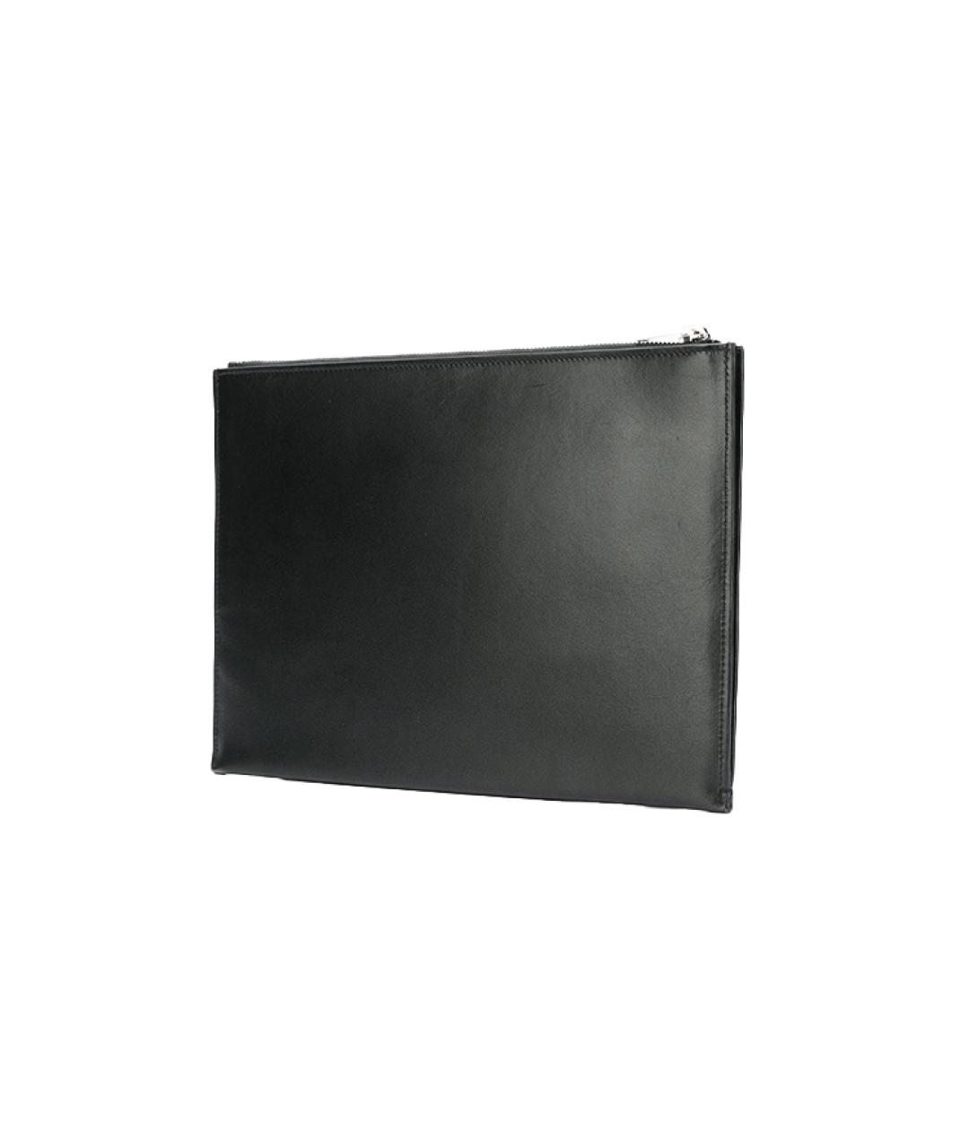 SAINT LAURENT Черная кожаная папка для документов, фото 4