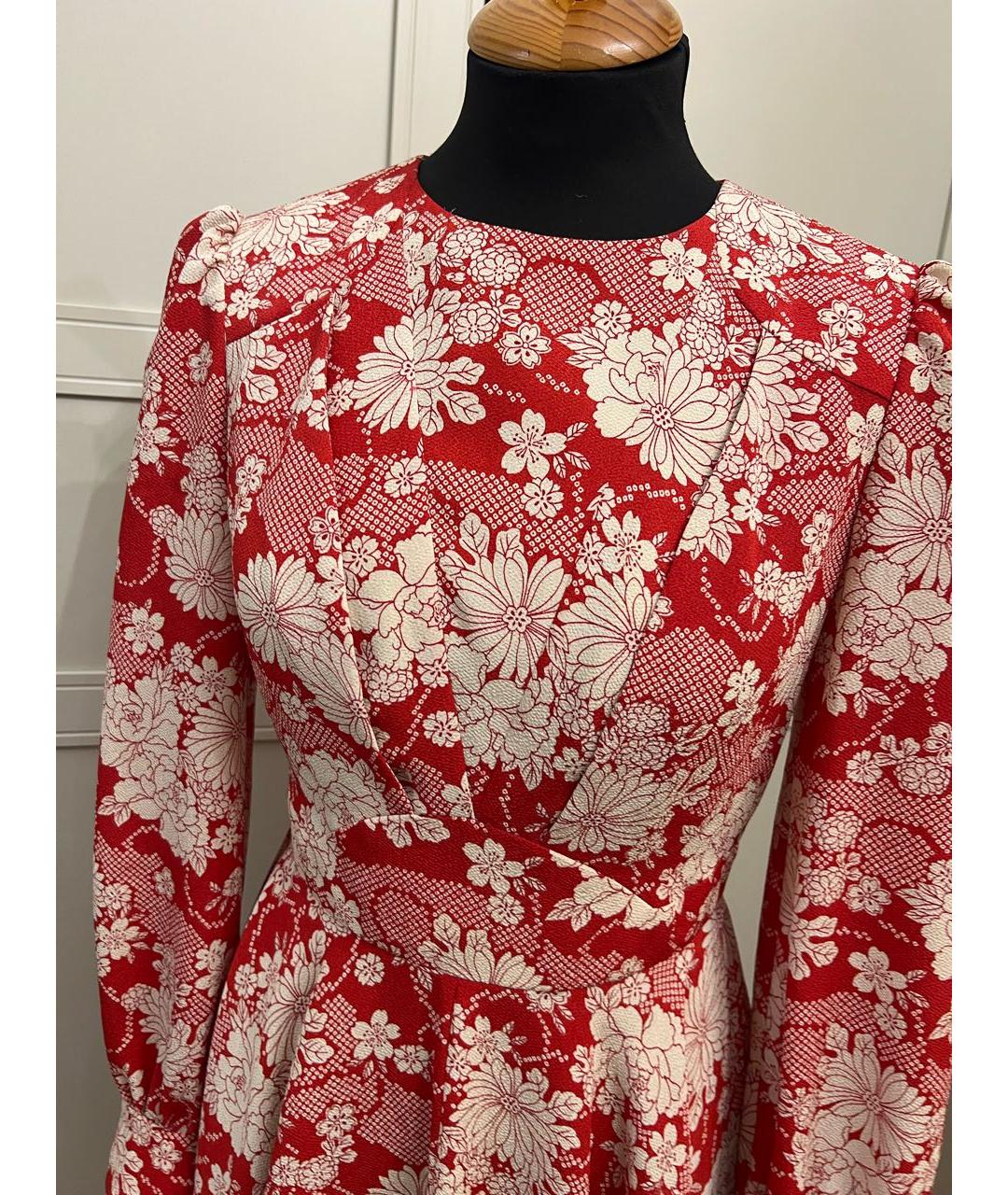 SAINT LAURENT Красное повседневное платье, фото 8