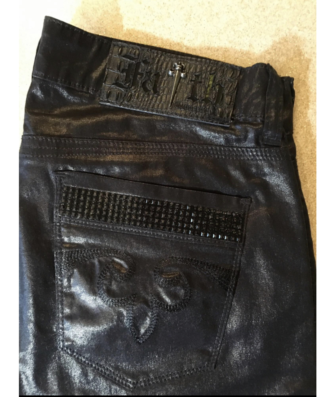FAITH CONNEXION Черные хлопко-эластановые прямые джинсы, фото 4