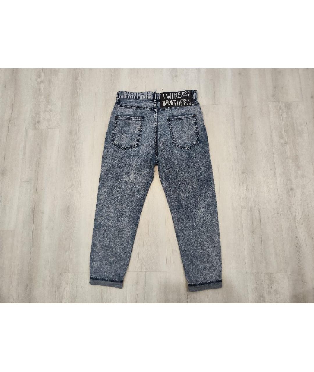 DSQUARED2 Голубые хлопко-эластановые джинсы слим, фото 2