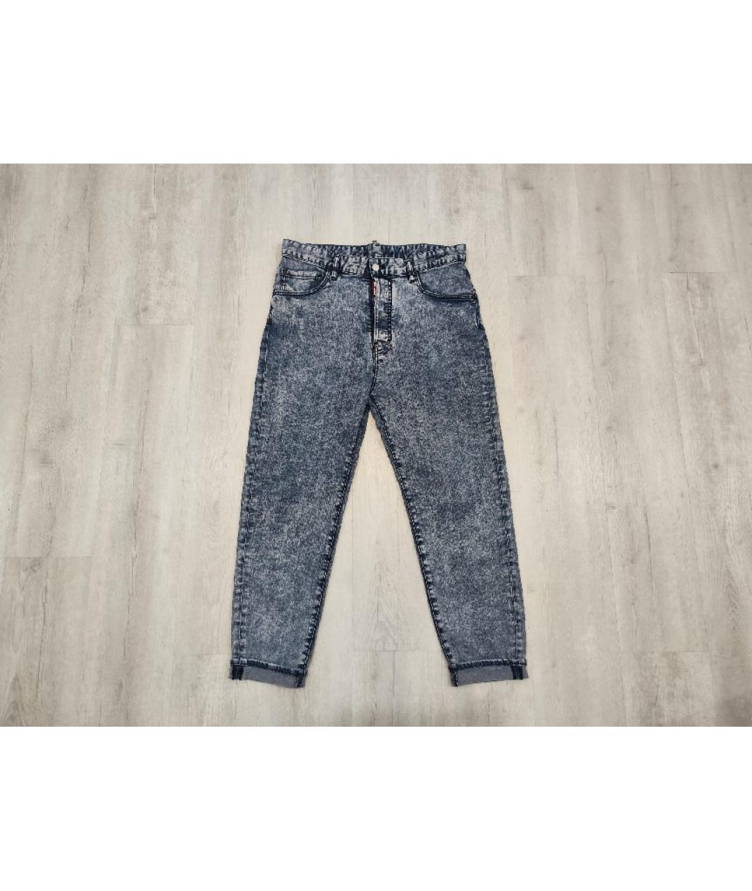 DSQUARED2 Голубые хлопко-эластановые джинсы слим, фото 6