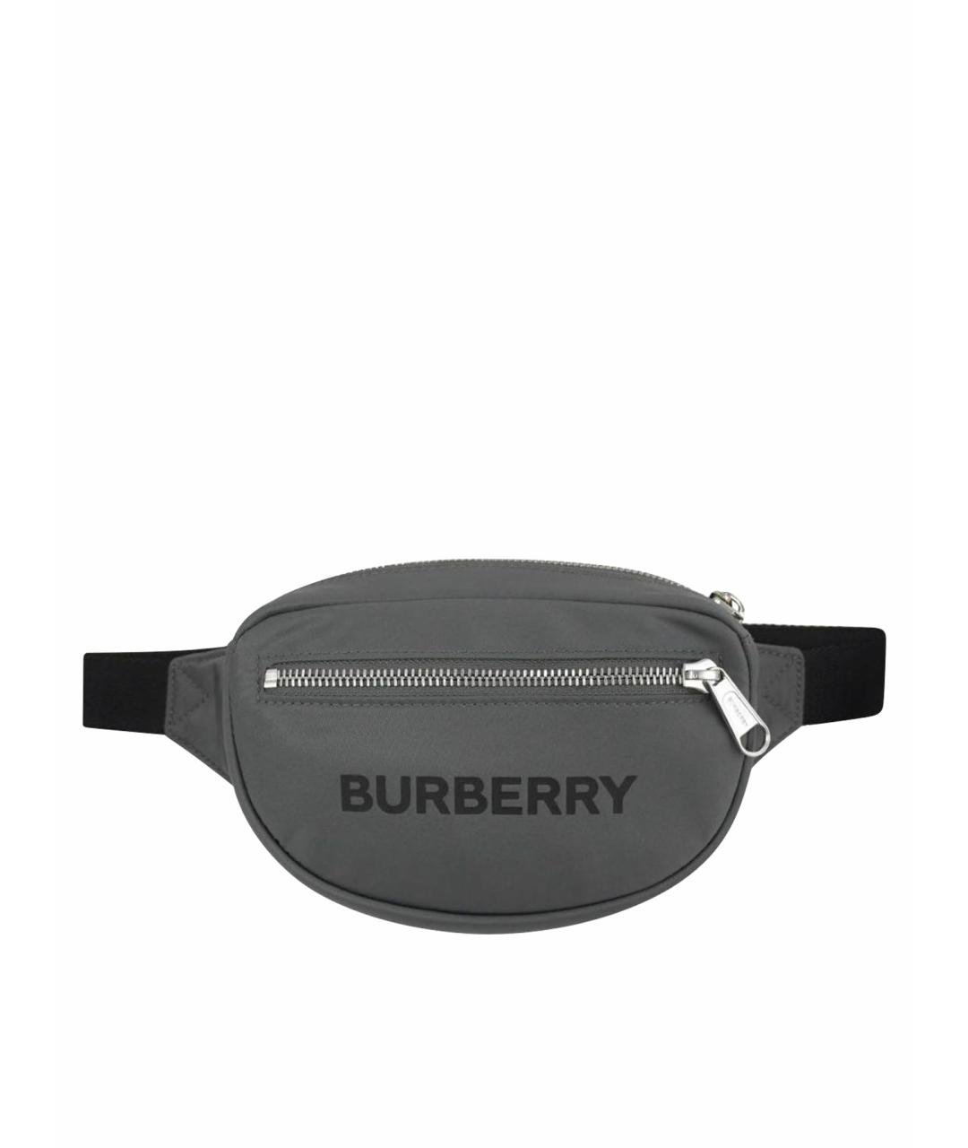 BURBERRY Антрацитовая поясная сумка, фото 1