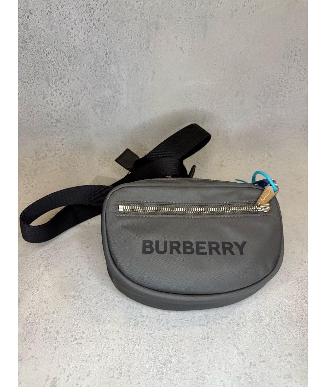 BURBERRY Антрацитовая поясная сумка, фото 2