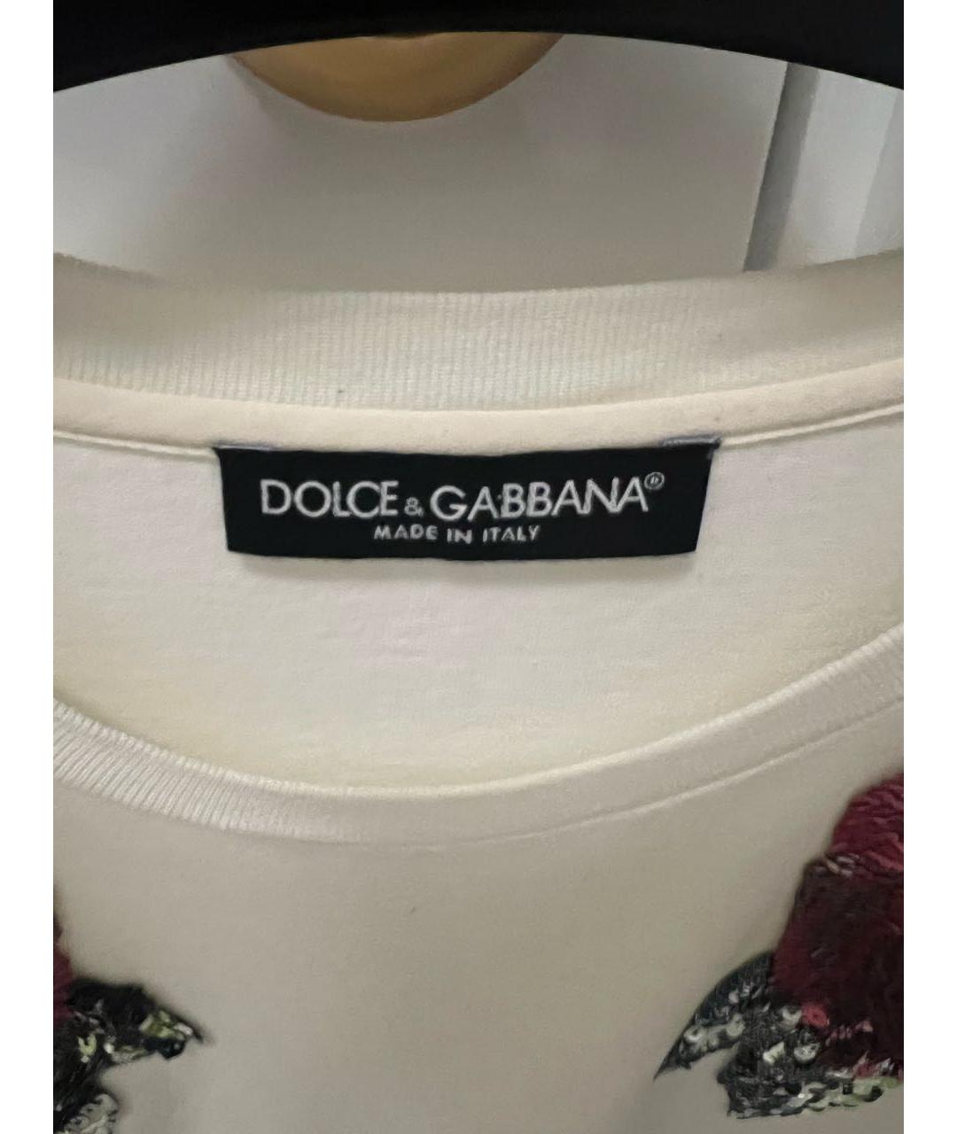 DOLCE&GABBANA Белая полиамидовая футболка, фото 3