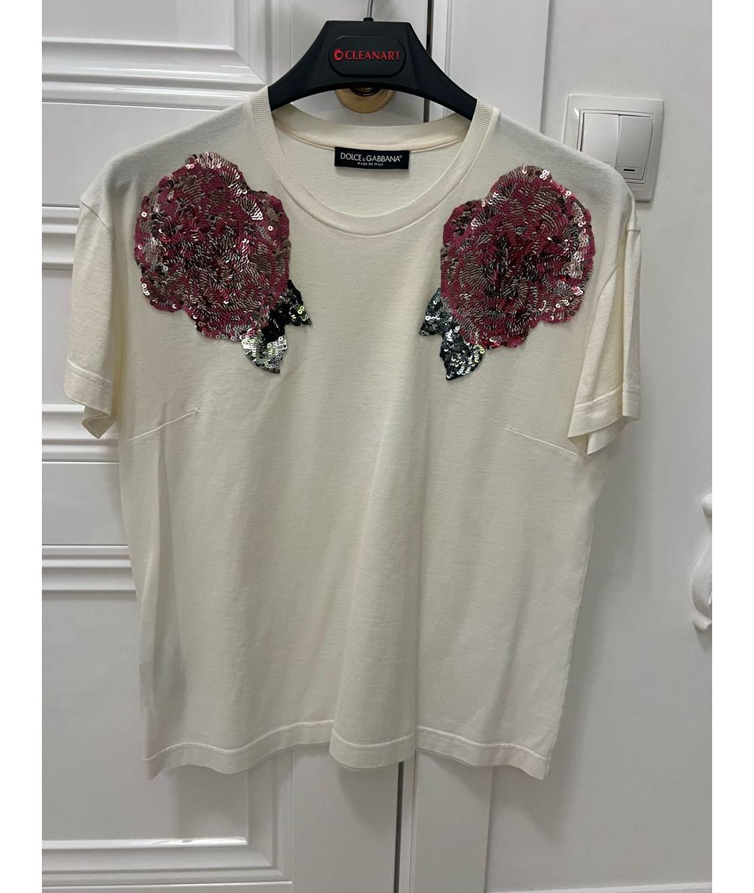 DOLCE&GABBANA Белая полиамидовая футболка, фото 5