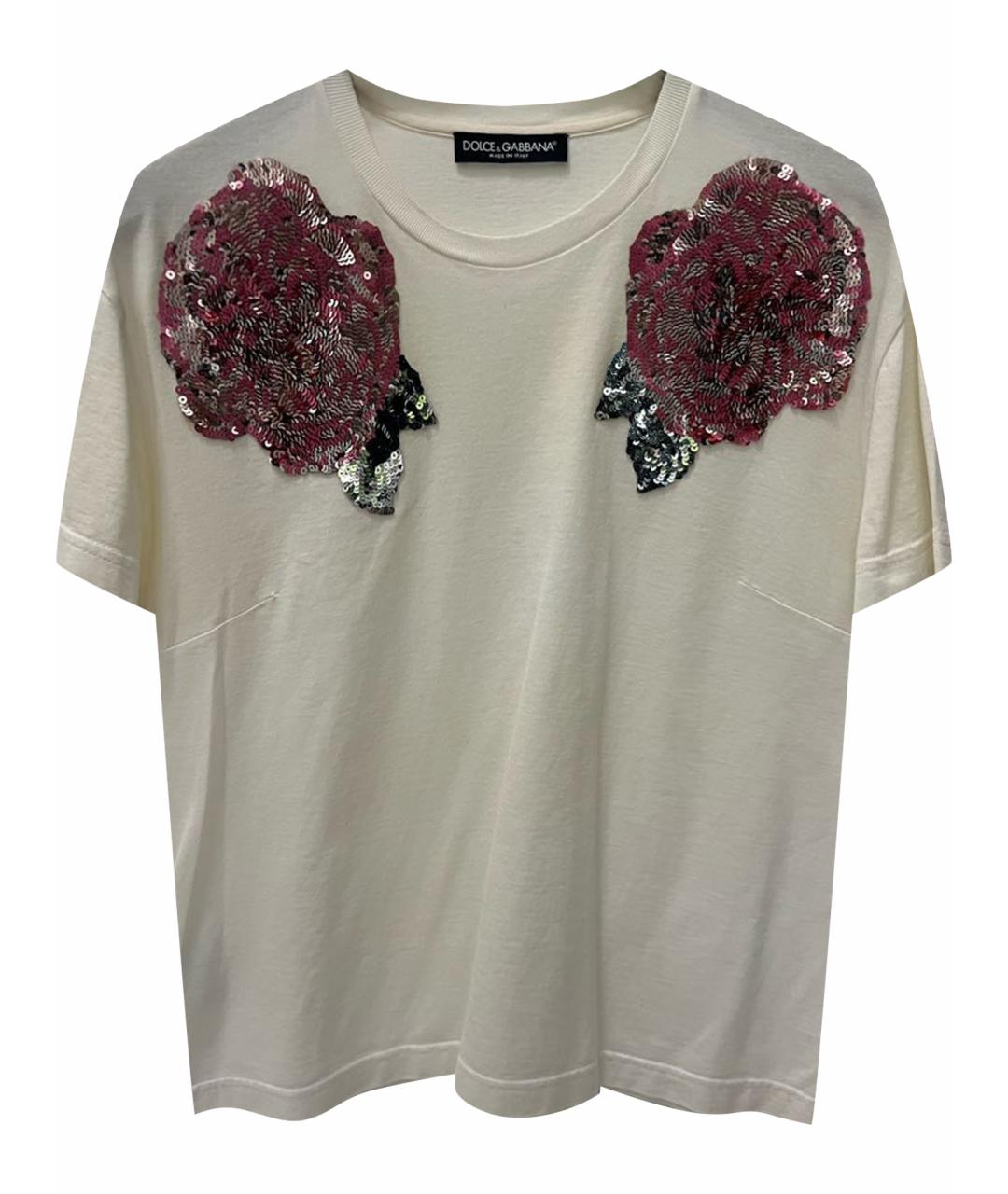 DOLCE&GABBANA Белая полиамидовая футболка, фото 1