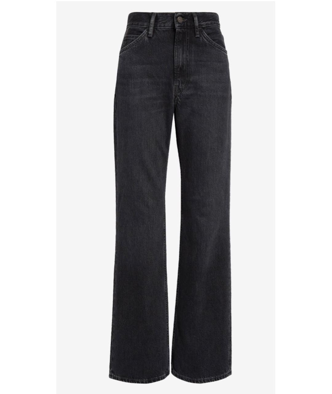 ACNE STUDIOS Антрацитовые хлопковые прямые джинсы, фото 8