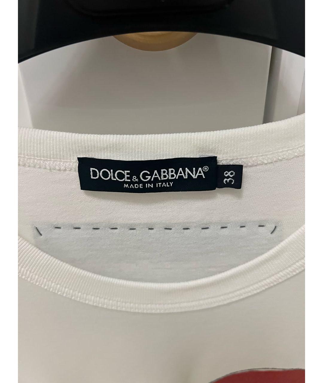 DOLCE&GABBANA Белая хлопковая майка, фото 3