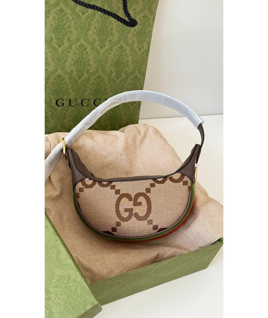 GUCCI Коричневая сумка с короткими ручками, фото 4