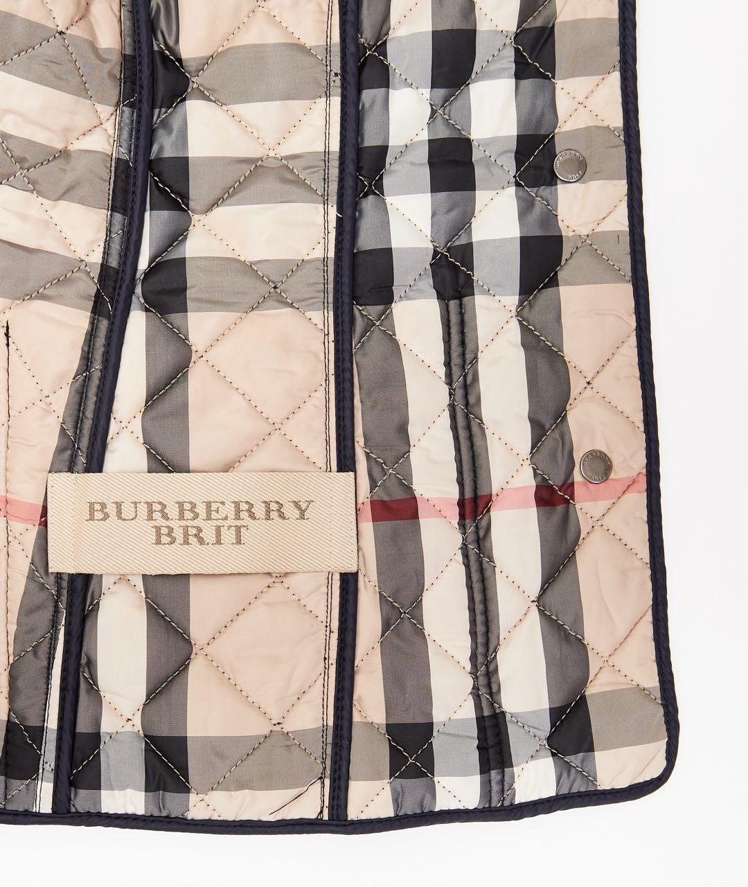 BURBERRY Темно-синяя полиэстеровая куртка, фото 3