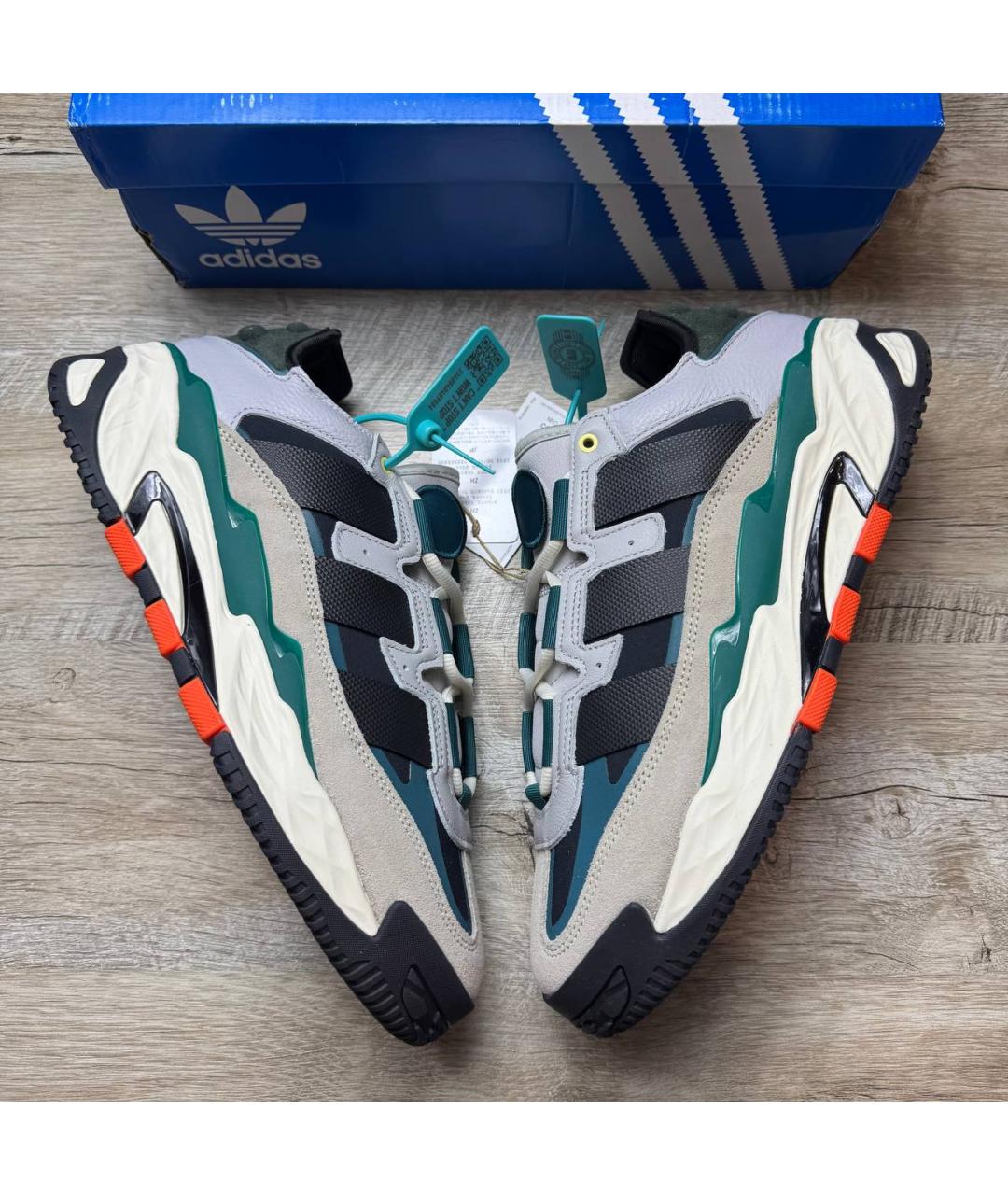 ADIDAS Серые замшевые низкие кроссовки / кеды, фото 2