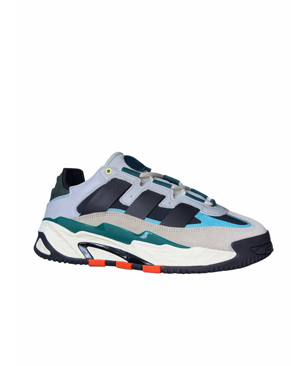 ADIDAS Серые замшевые низкие кроссовки / кеды, фото 1