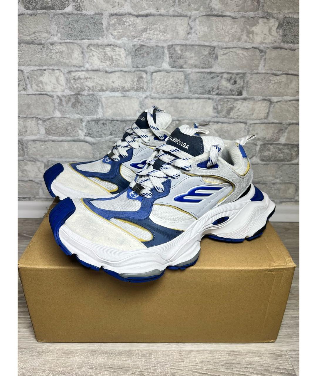 BALENCIAGA Синие низкие кроссовки / кеды, фото 4