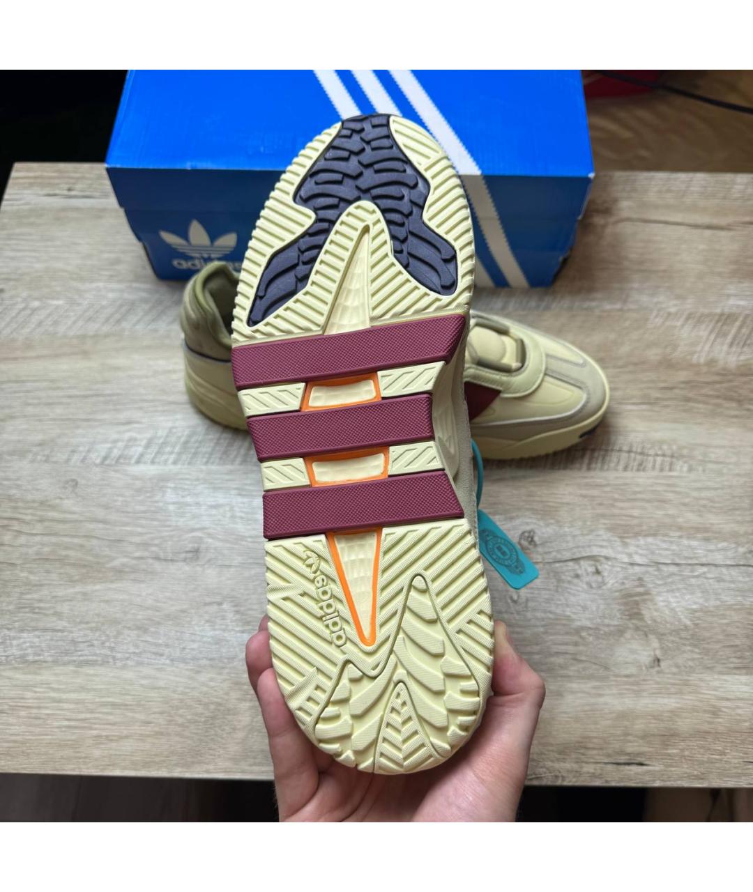 ADIDAS Бежевые замшевые низкие кроссовки / кеды, фото 7