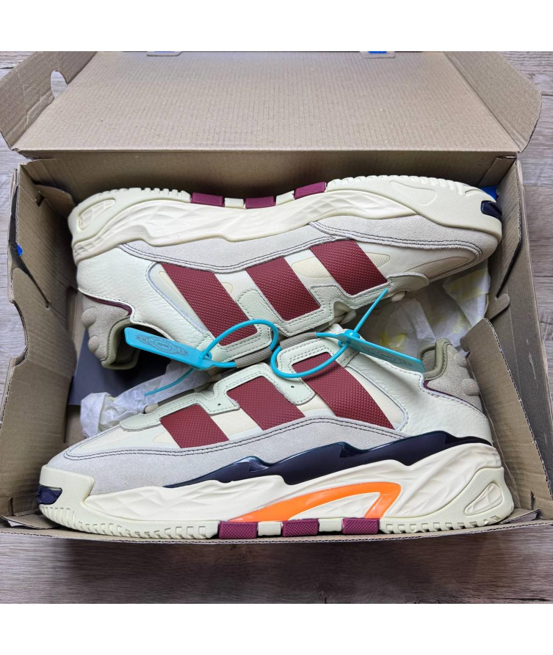 ADIDAS Бежевые замшевые низкие кроссовки / кеды, фото 3