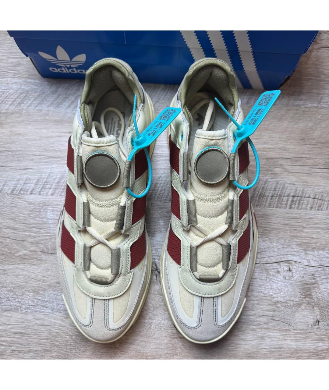 ADIDAS Бежевые замшевые низкие кроссовки / кеды, фото 5