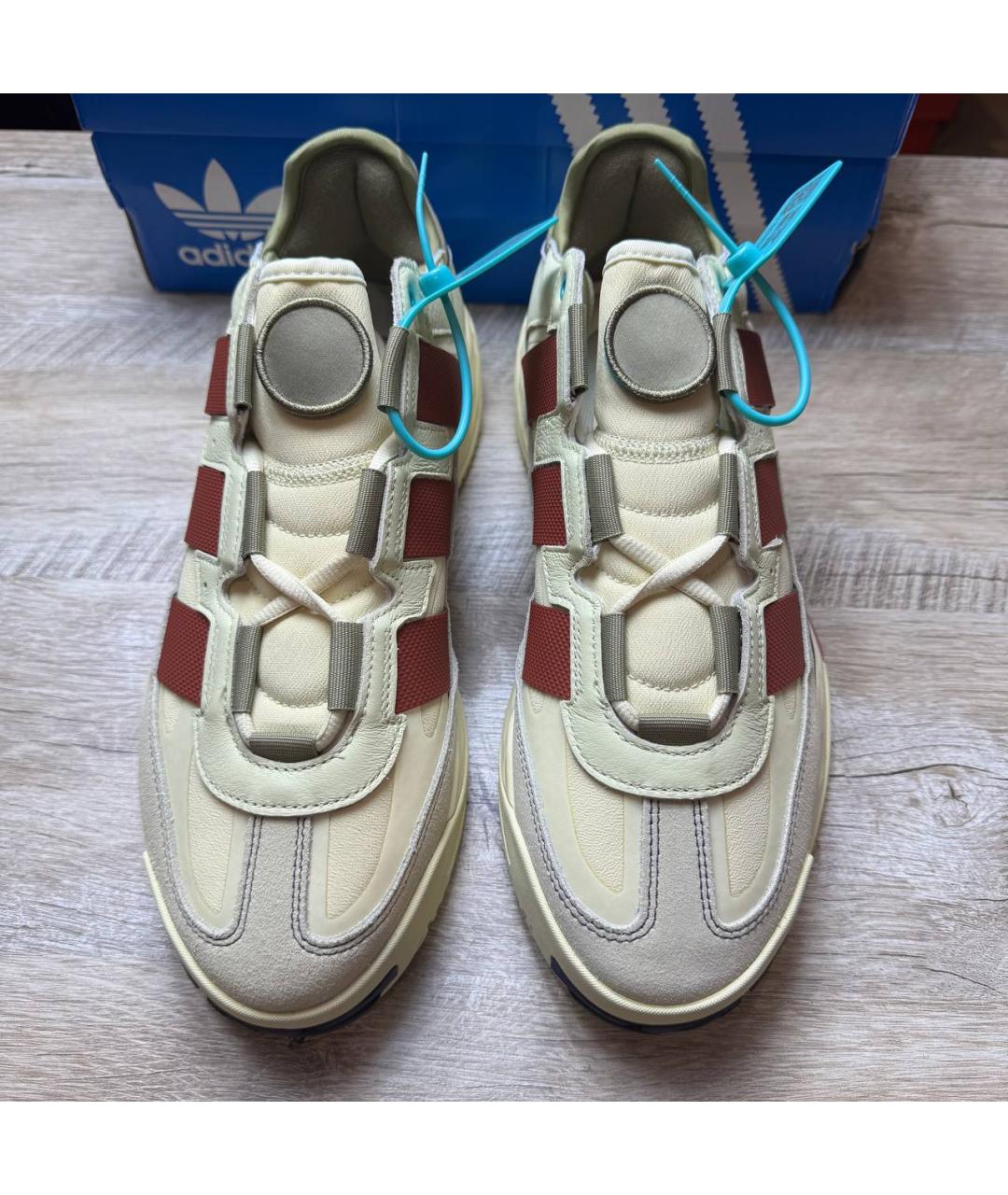 ADIDAS Бежевые замшевые низкие кроссовки / кеды, фото 4