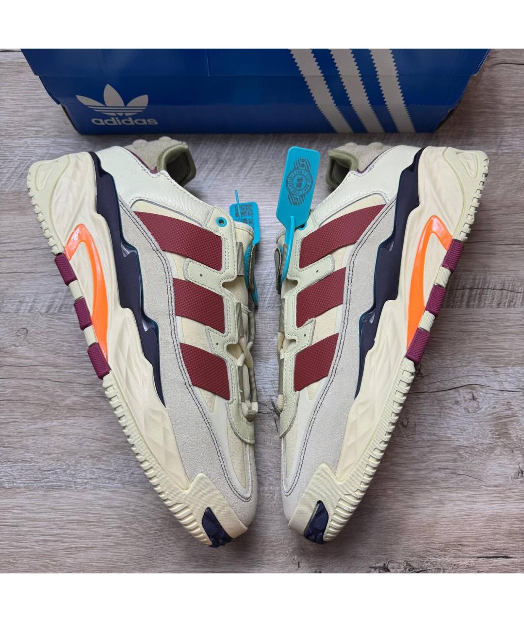 ADIDAS Бежевые замшевые низкие кроссовки / кеды, фото 2