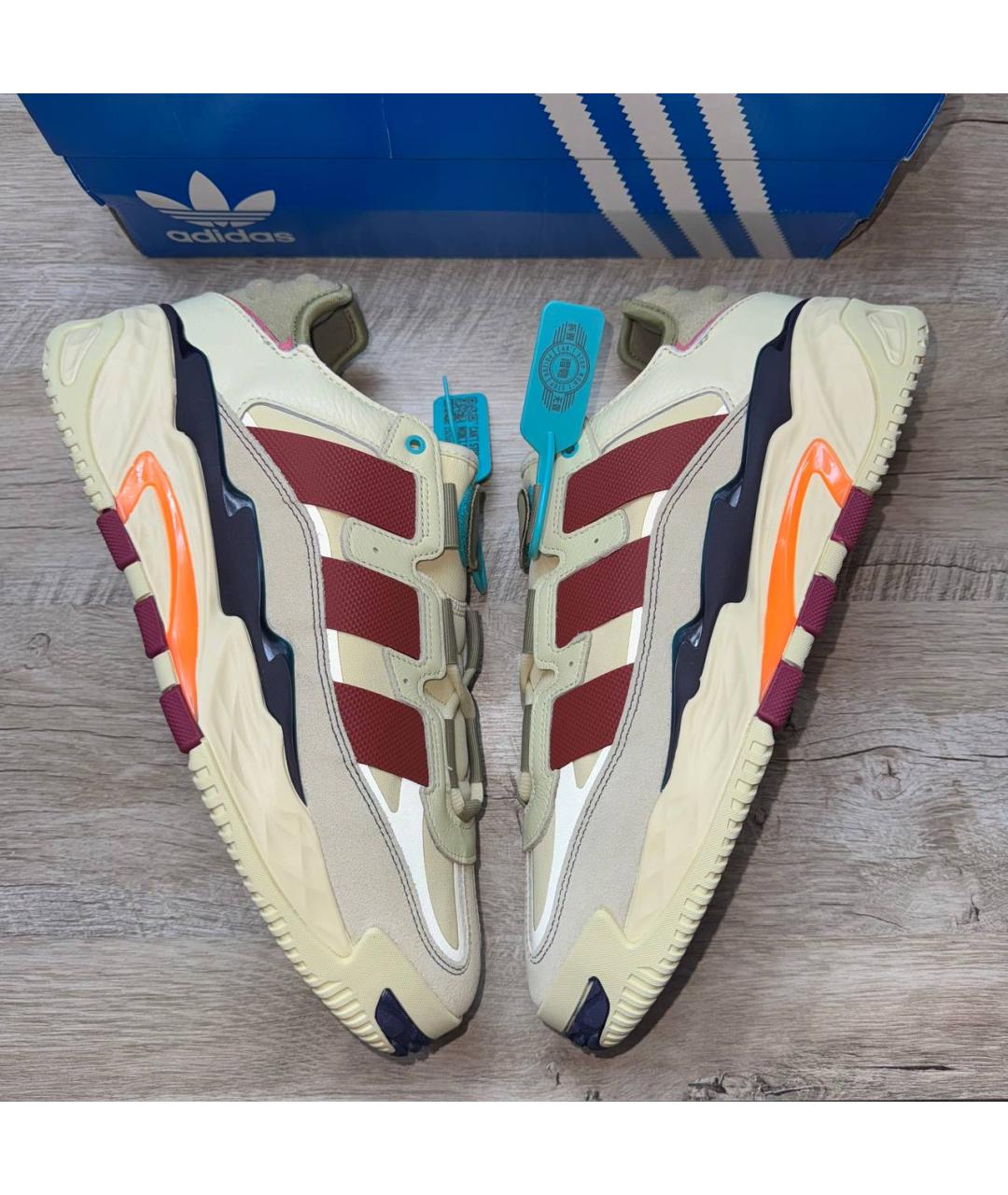 ADIDAS Бежевые замшевые низкие кроссовки / кеды, фото 9