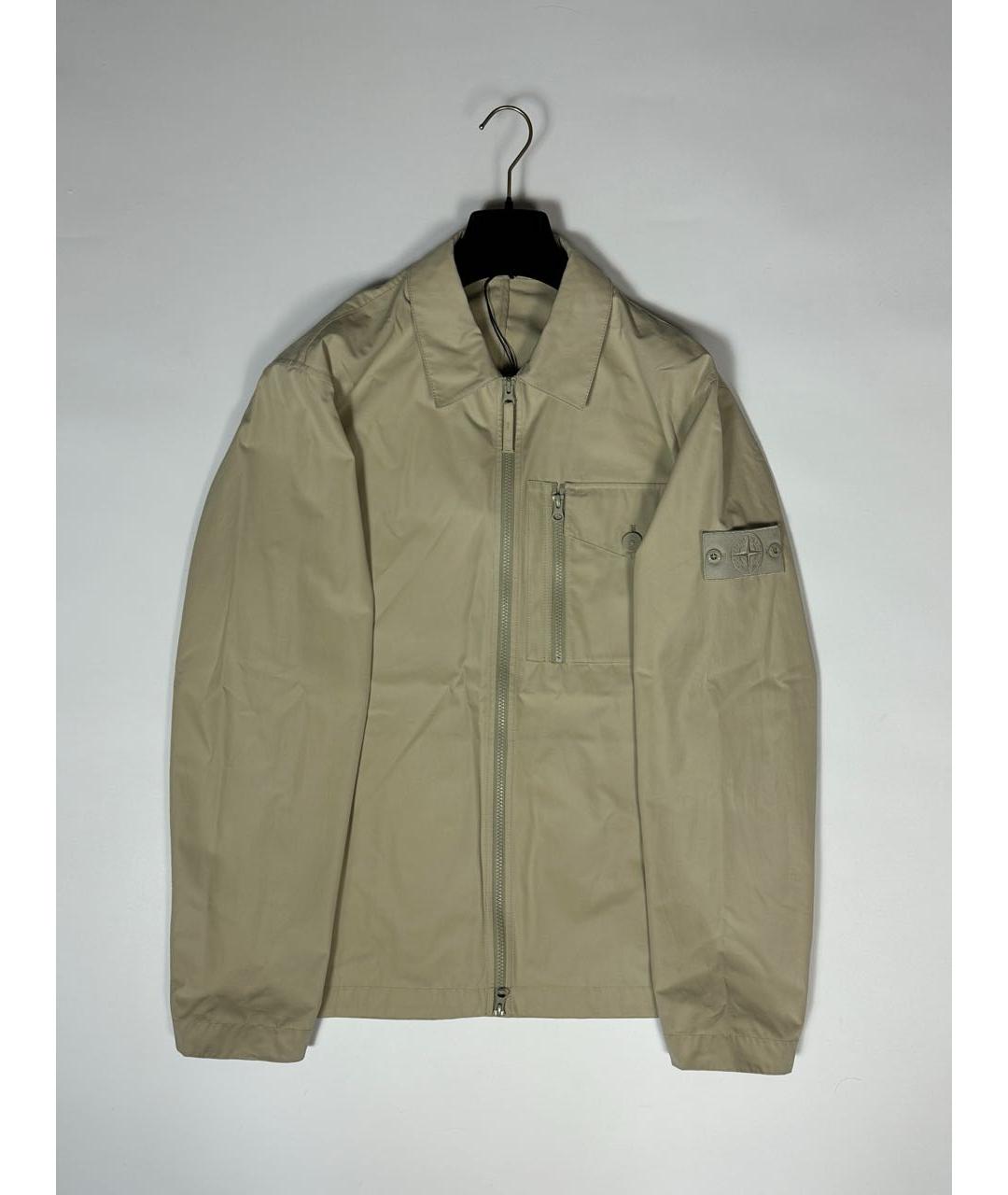 STONE ISLAND Бежевая хлопковая куртка, фото 5