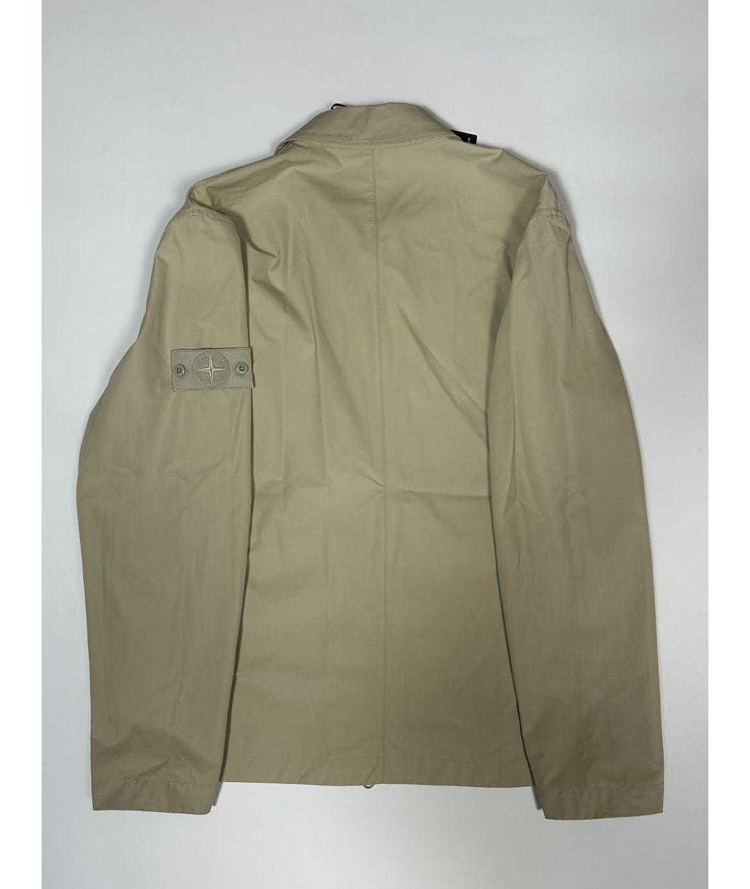 STONE ISLAND Бежевая хлопковая куртка, фото 2