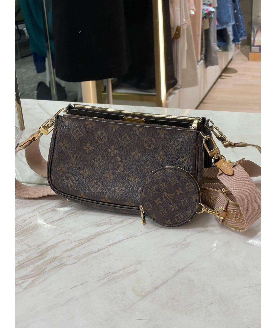 LOUIS VUITTON Коричневая сумка через плечо, фото 3